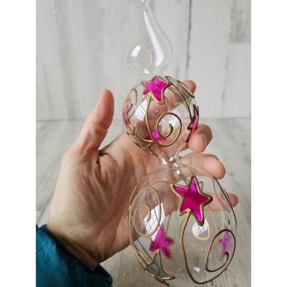 Star glass tree topper gold pink blue Xmas tree - Picture 9 of 11